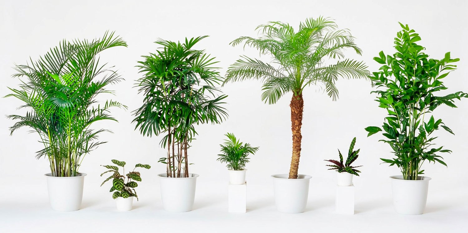アレカヤシ・シュロチク・フェニックス・ロベレニーなどの観葉植物
